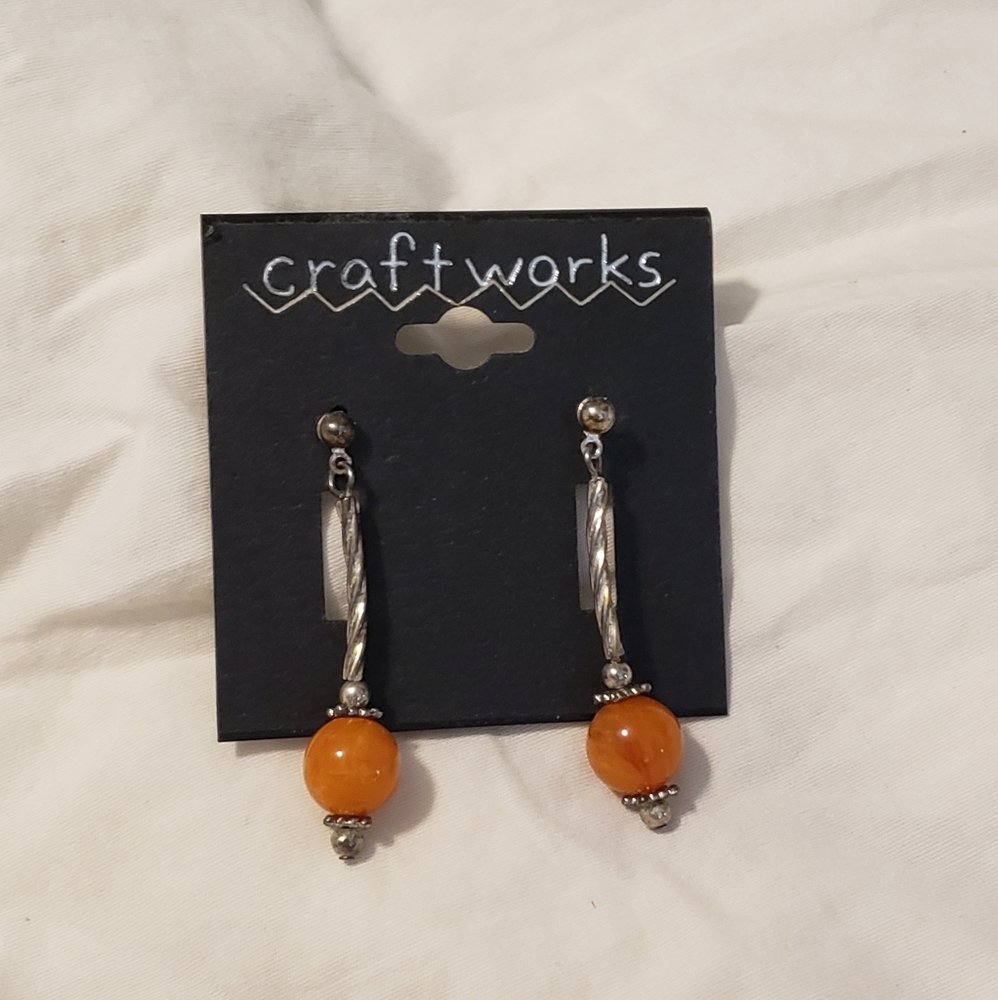 Linear drop earrings